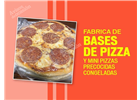 FABRICA de bases de pizza y mini pizzas precosidas congeladas, 5 años en el mercado, 16,500 piezas al mes 81-1600-1826.